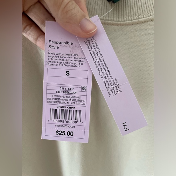 Wild Fable Ombré Dip Tie Dye Crewneck Pullover Sweatshirt Size Small NWT - Picture 6 of 6